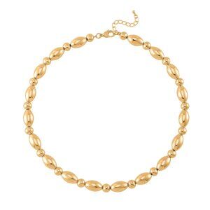 Oval and Round Shape Necklace in Goldtone 18-20 Inches - NEW
